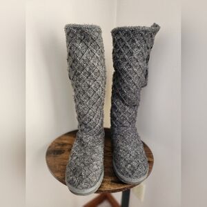 Women's UGG Classic Cardie Cable Knee High Lattice Knit Boots size 9